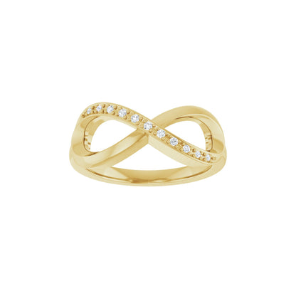 .05 CTW Natural Diamond Infinity-Inspired Ring