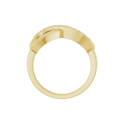.05 CTW Natural Diamond Infinity-Inspired Ring