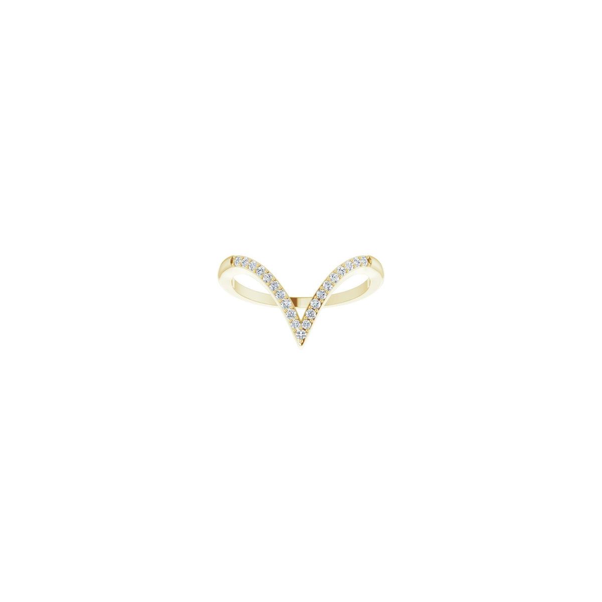 1/6 CTW Natural Diamond V Ring