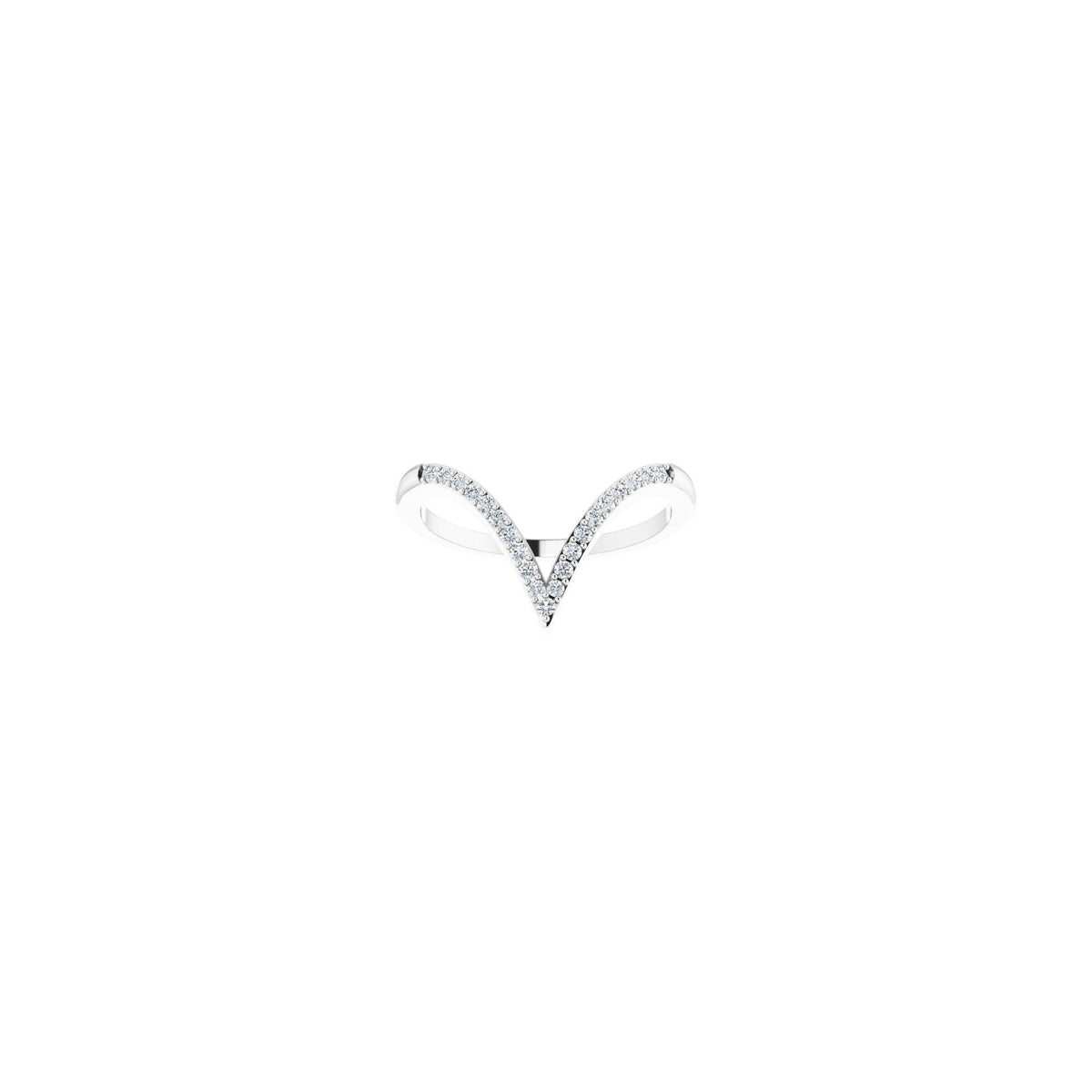 1/6 CTW Natural Diamond V Ring