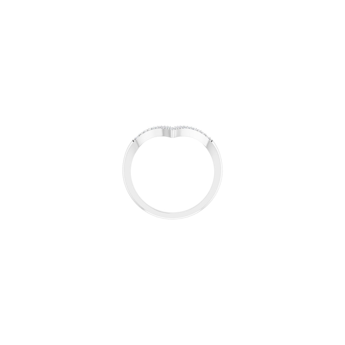 1/6 CTW Natural Diamond V Ring