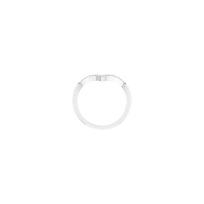 1/6 CTW Natural Diamond V Ring