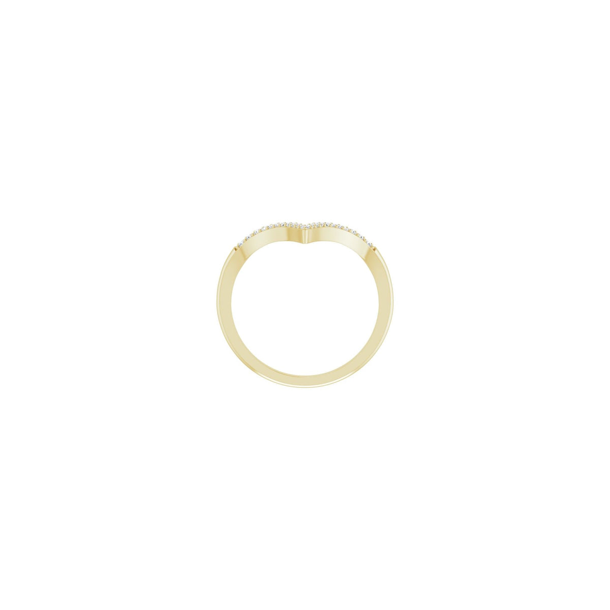 1/6 CTW Natural Diamond V Ring
