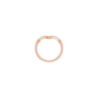 1/6 CTW Natural Diamond V Ring