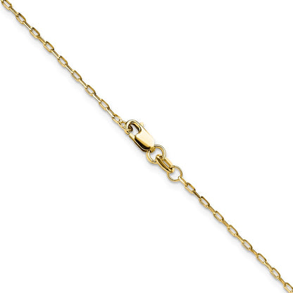 1.4mm D/C Open Long Link Cable Chain - Yellow Gold