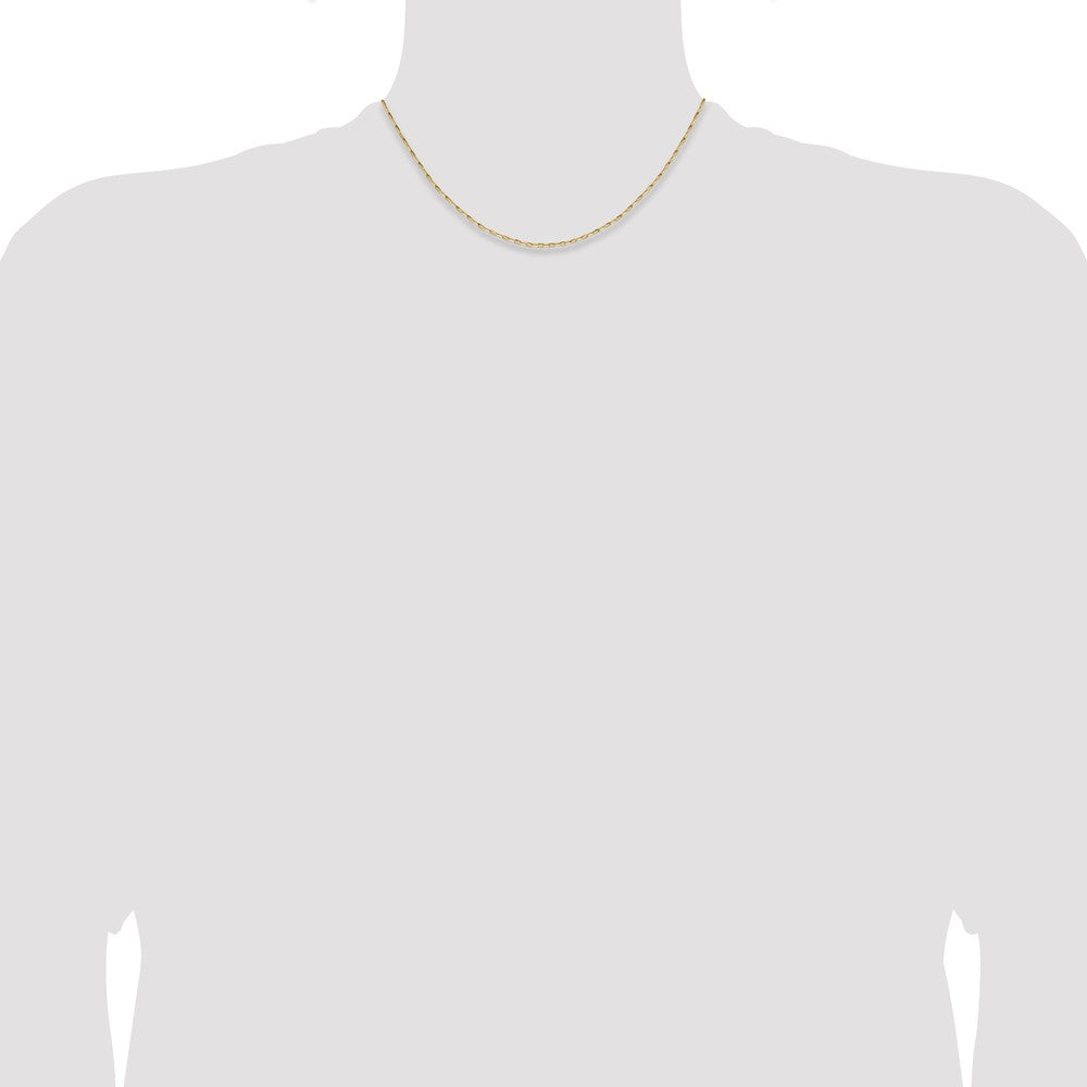 1.4mm D/C Open Long Link Cable Chain - Yellow Gold