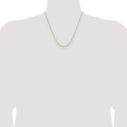 1.4mm D/C Open Long Link Cable Chain - Yellow Gold
