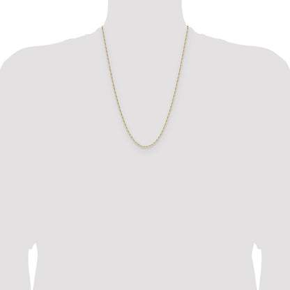 1.4mm D/C Open Long Link Cable Chain - Yellow Gold