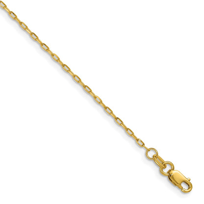 1.4mm D/C Open Long Link Cable Chain - Yellow Gold