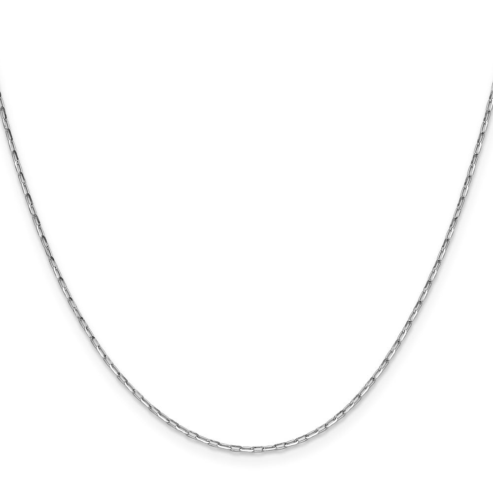 1.4mm D/C Open Long Link Cable Chain - White Gold
