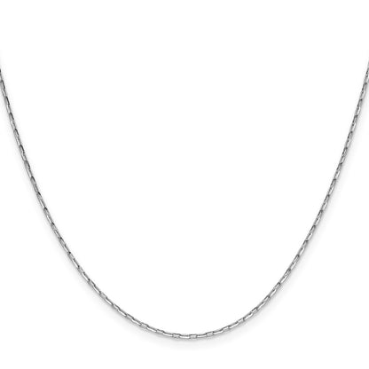 1.4mm D/C Open Long Link Cable Chain - White Gold