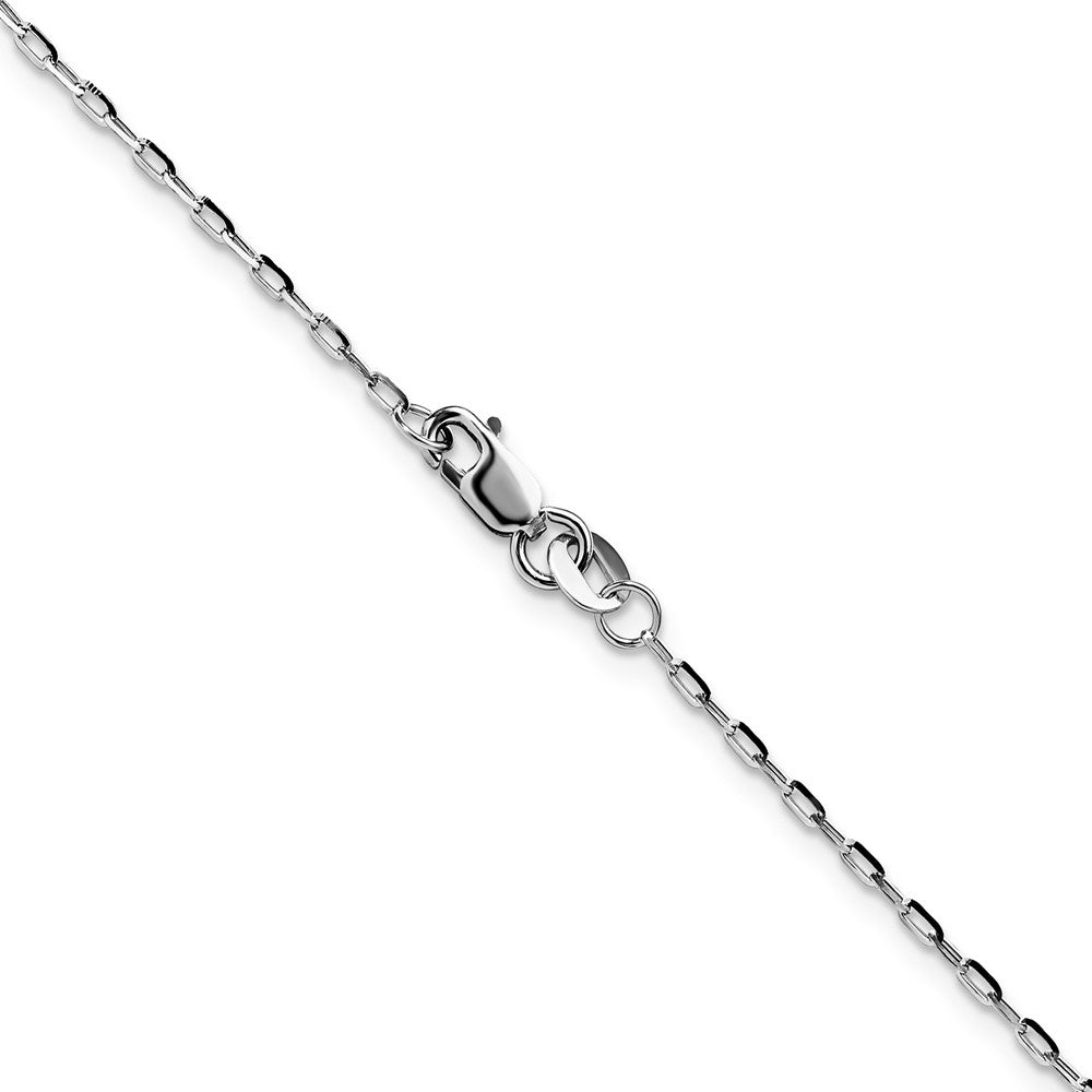 1.4mm D/C Open Long Link Cable Chain - White Gold