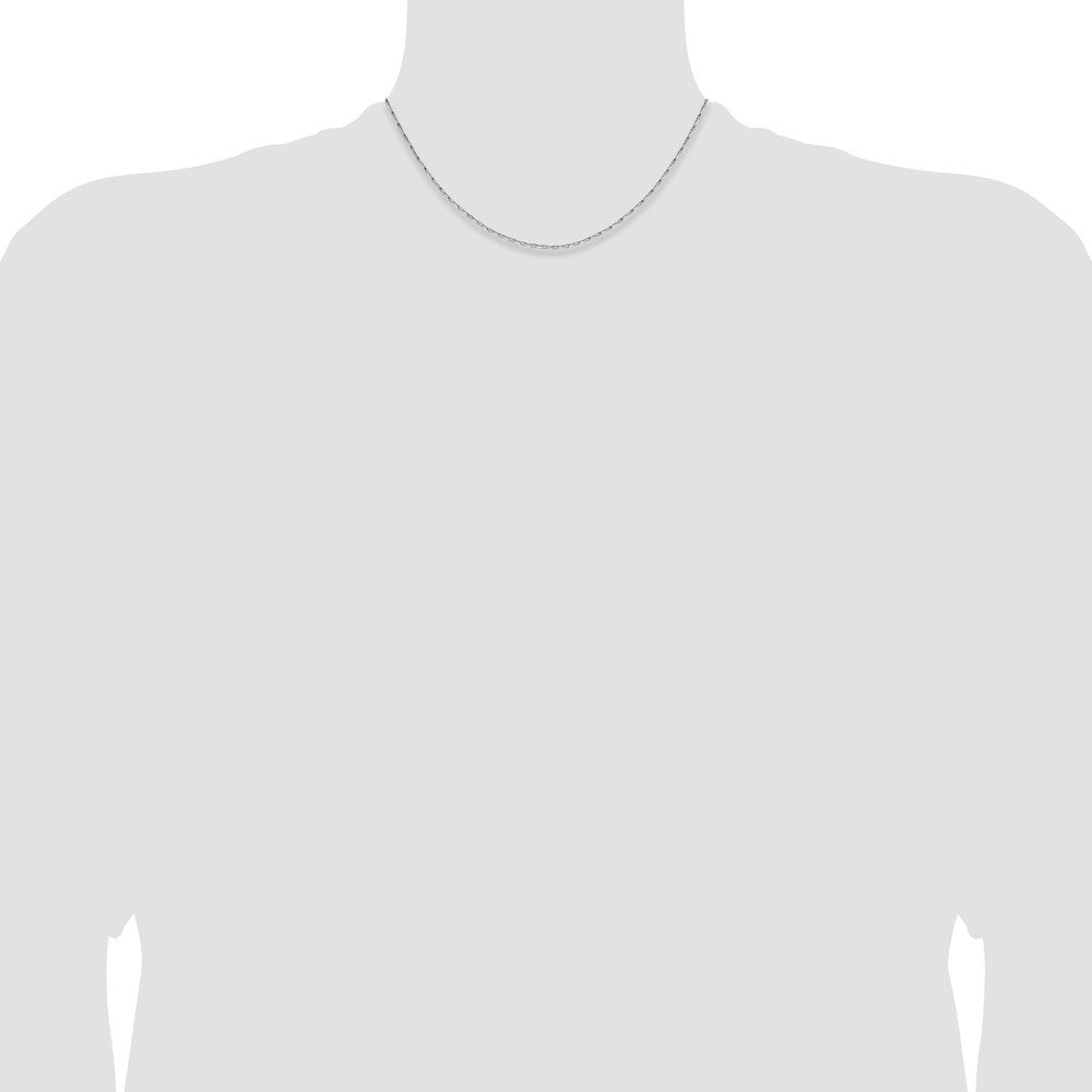 1.4mm D/C Open Long Link Cable Chain - White Gold