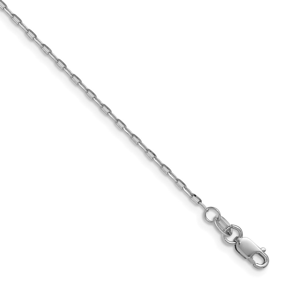 1.4mm D/C Open Long Link Cable Chain - White Gold