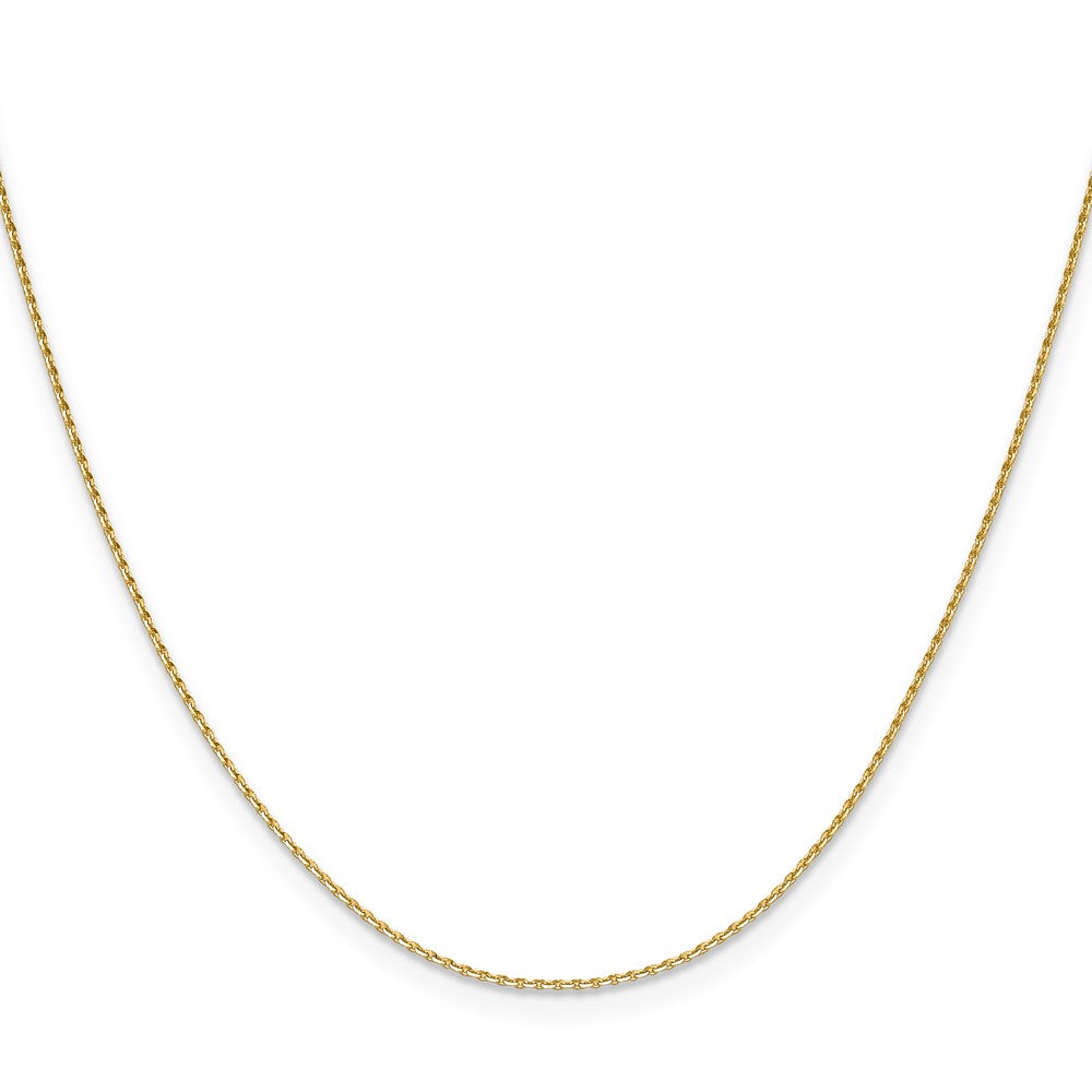 1mm D/C Oval Link Chain - Yellow Gold