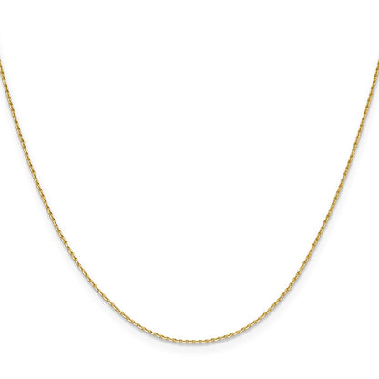 1mm D/C Oval Link Chain - Yellow Gold