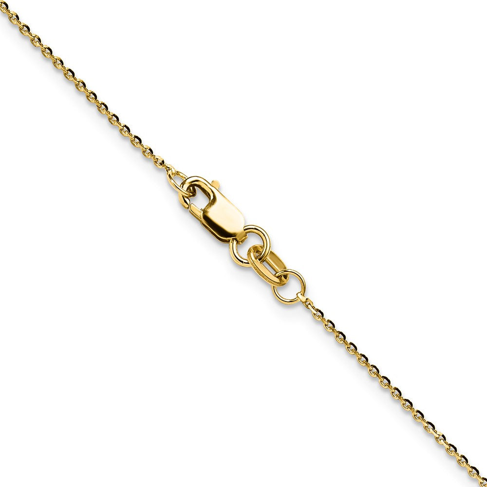 1mm D/C Oval Link Chain - Yellow Gold