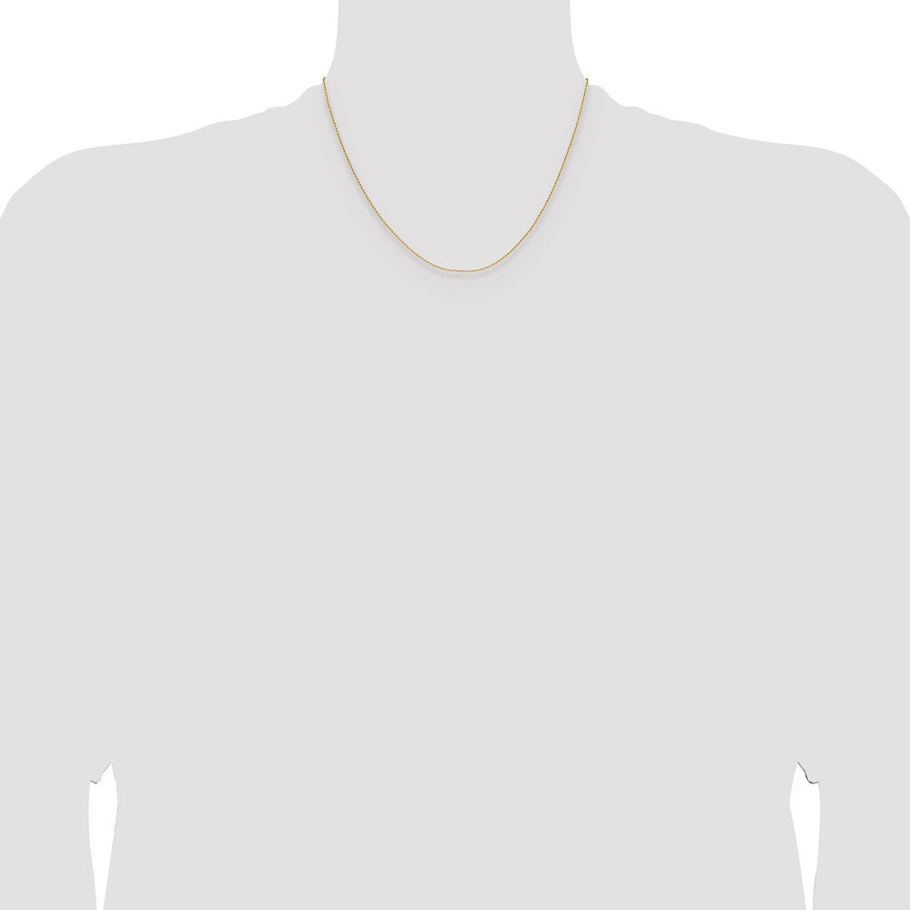 1mm D/C Oval Link Chain - Yellow Gold