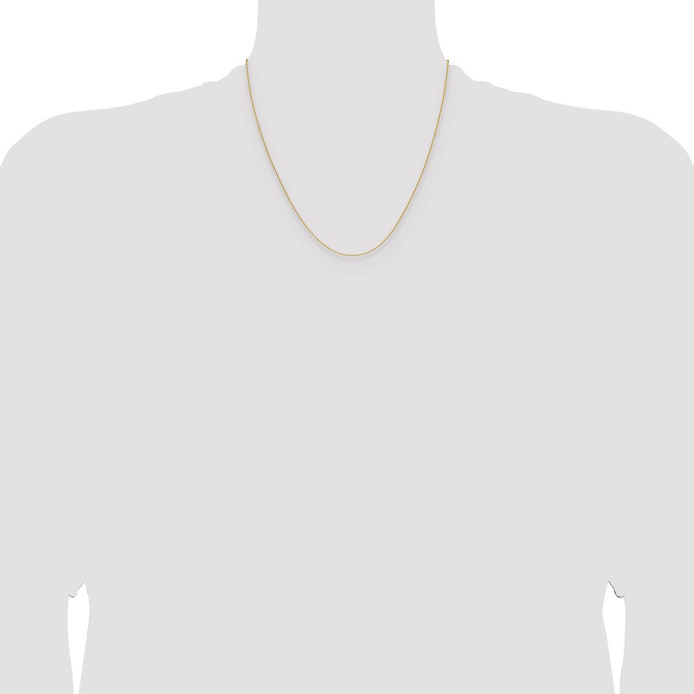 1mm D/C Oval Link Chain - Yellow Gold