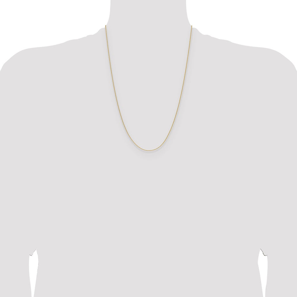1mm D/C Oval Link Chain - Yellow Gold