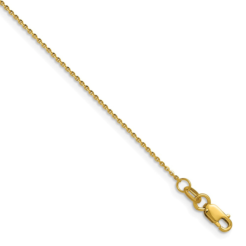1mm D/C Oval Link Chain - Yellow Gold