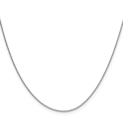 1mm D/C Oval Link Chain - White Gold