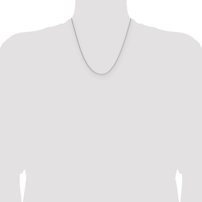 1mm D/C Oval Link Chain - White Gold