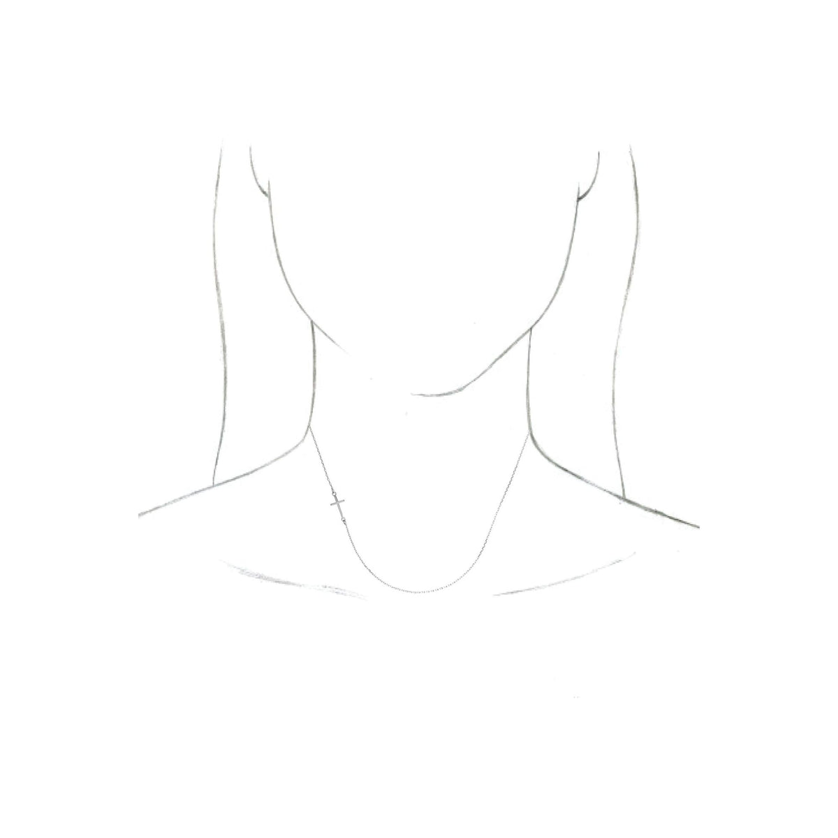 Sideways Cross Necklace or Center