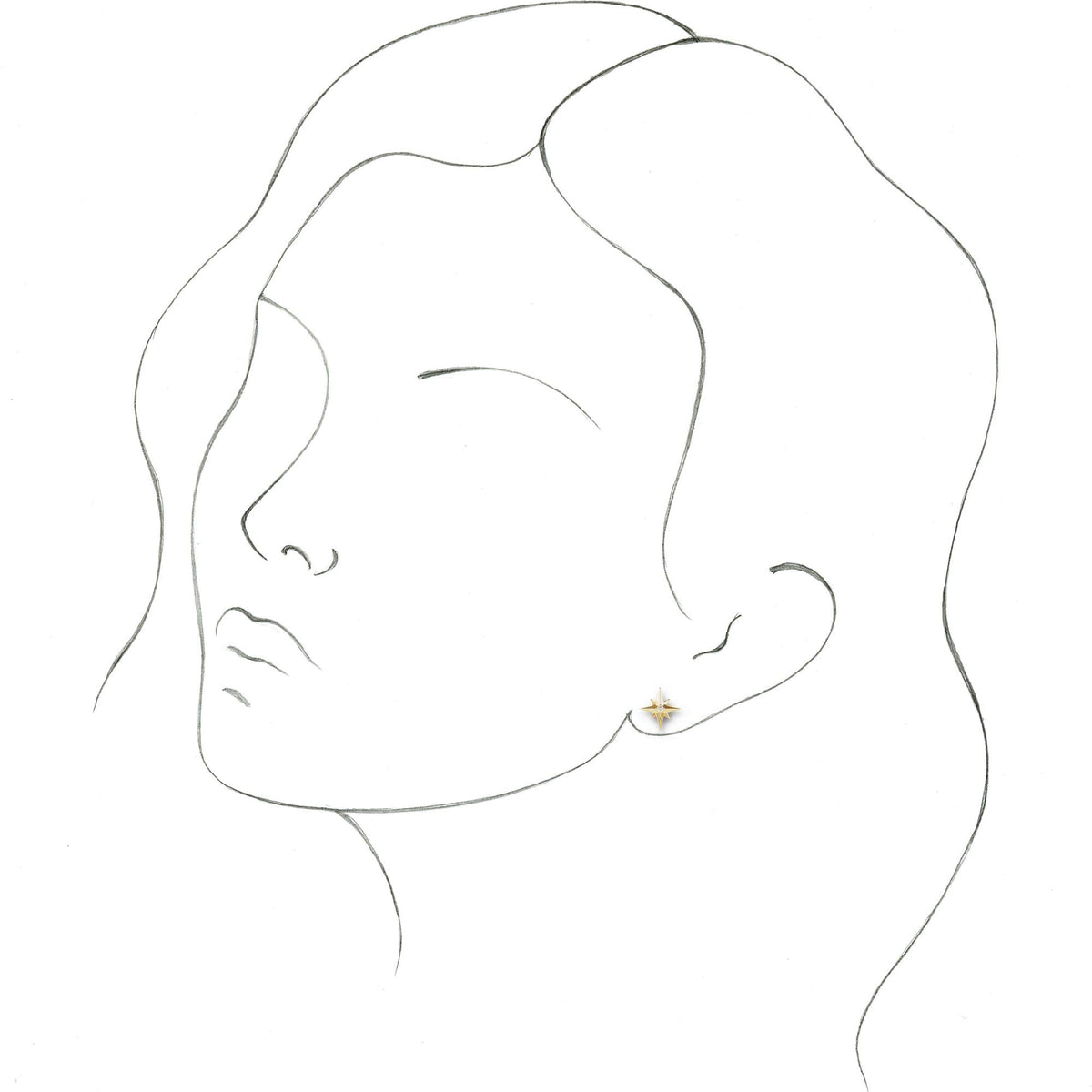 Natural Diamond Accented Star Earrings