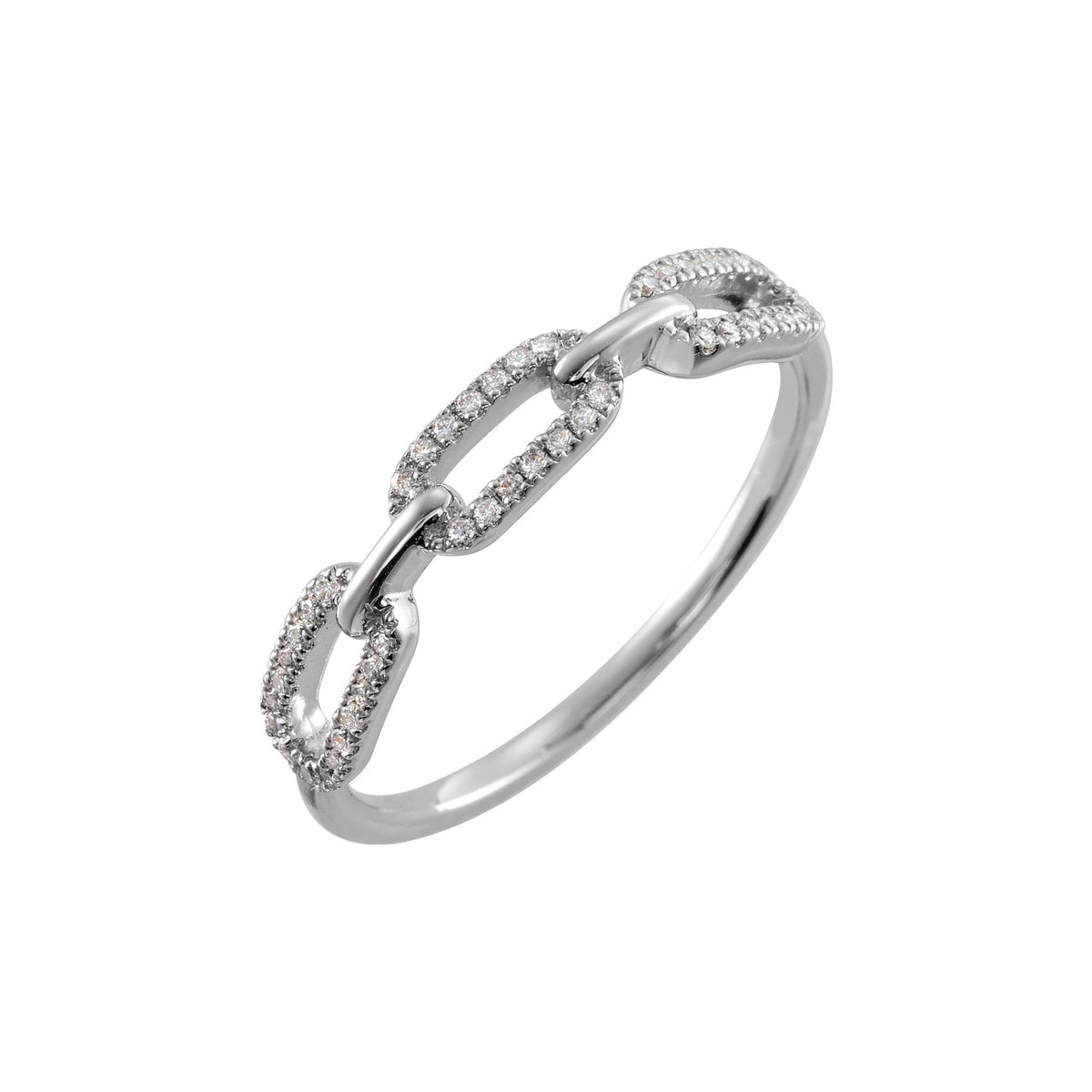 1/6 CTW Natural Diamond Chain Link Ring