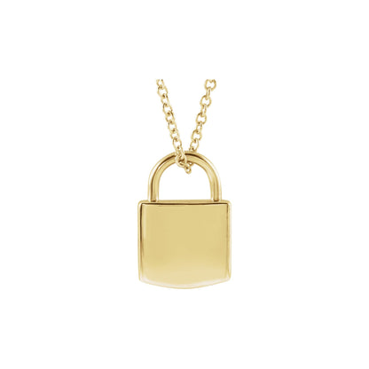 Engravable Lock 16-18" Necklace