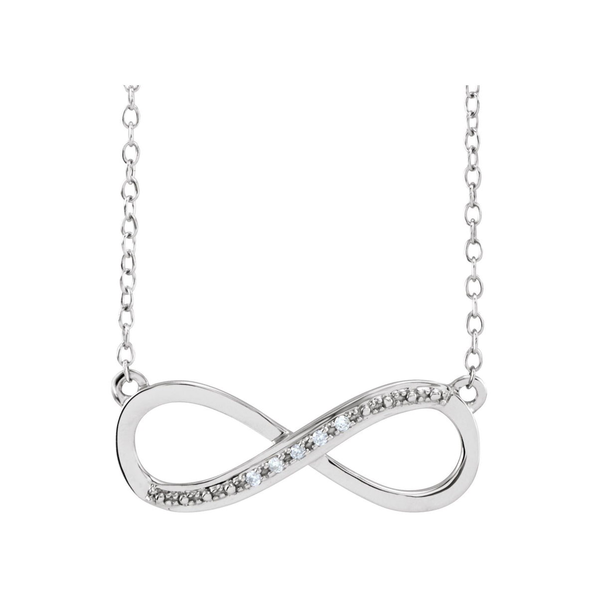 Natural Diamond Infinity-Inspired Necklace