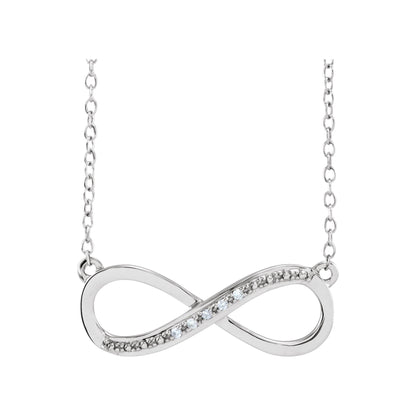 Natural Diamond Infinity-Inspired Necklace