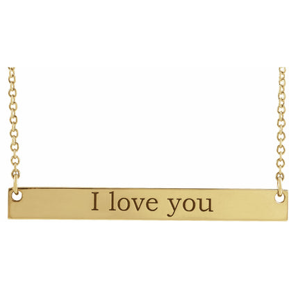 Engravable Bar 18" Necklace