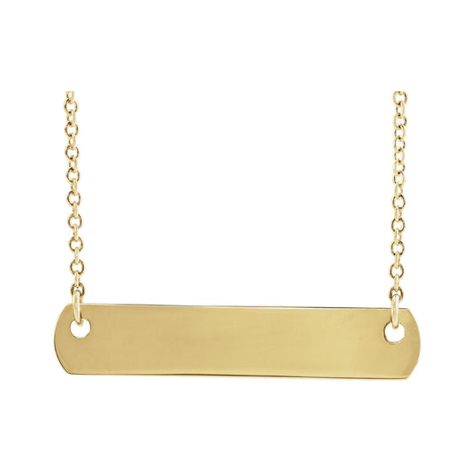 Engravable Bar 16" Necklace (26 x 4.7mm)