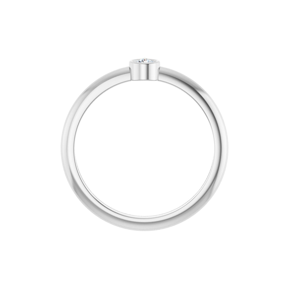 1/10 CT Rose-Cut Natural Diamond Stackable Ring