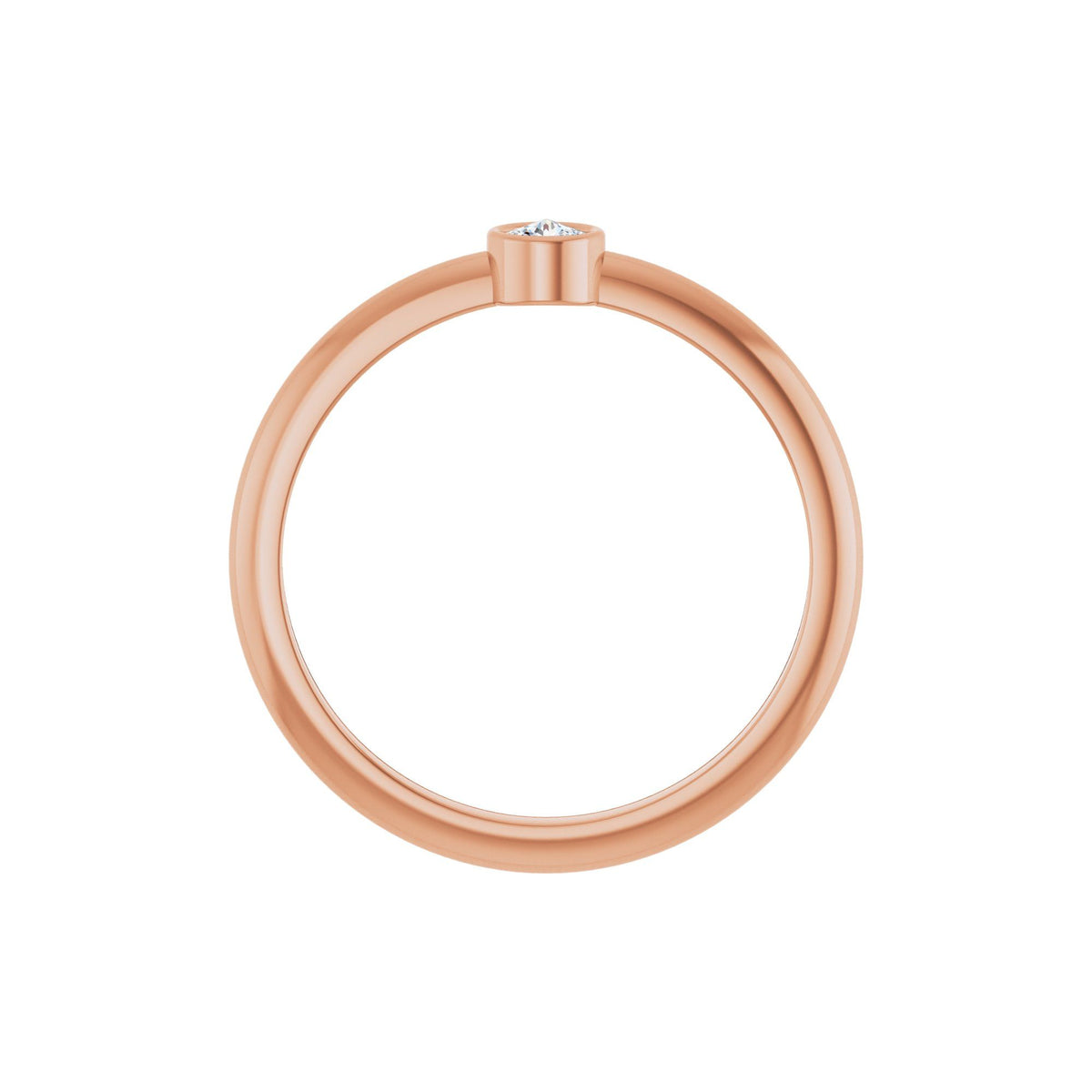 1/10 CT Rose-Cut Natural Diamond Stackable Ring