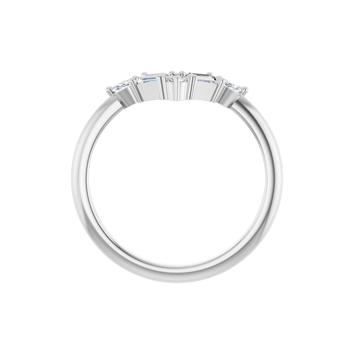 1/4 CTW Natural Diamond V Ring