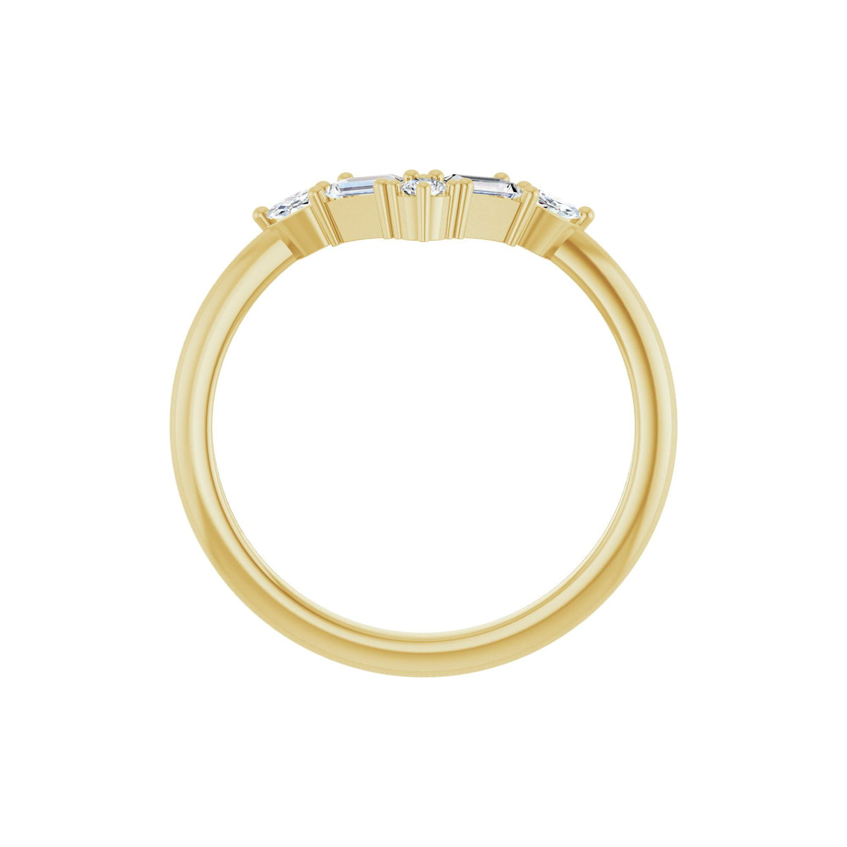 1/4 CTW Natural Diamond V Ring