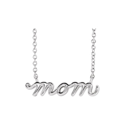 Petite Mom Script 16" Necklace