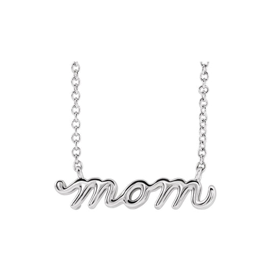 Petite Mom Script 16" Necklace