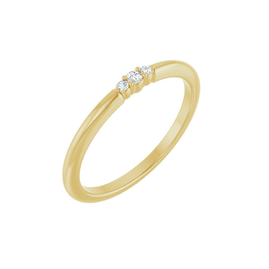 .03 CTW Natural Diamond Stackable Ring