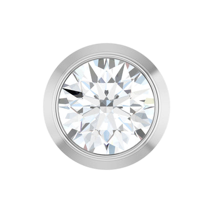 Natural Diamond Round Bezel-Set Slide Pendant