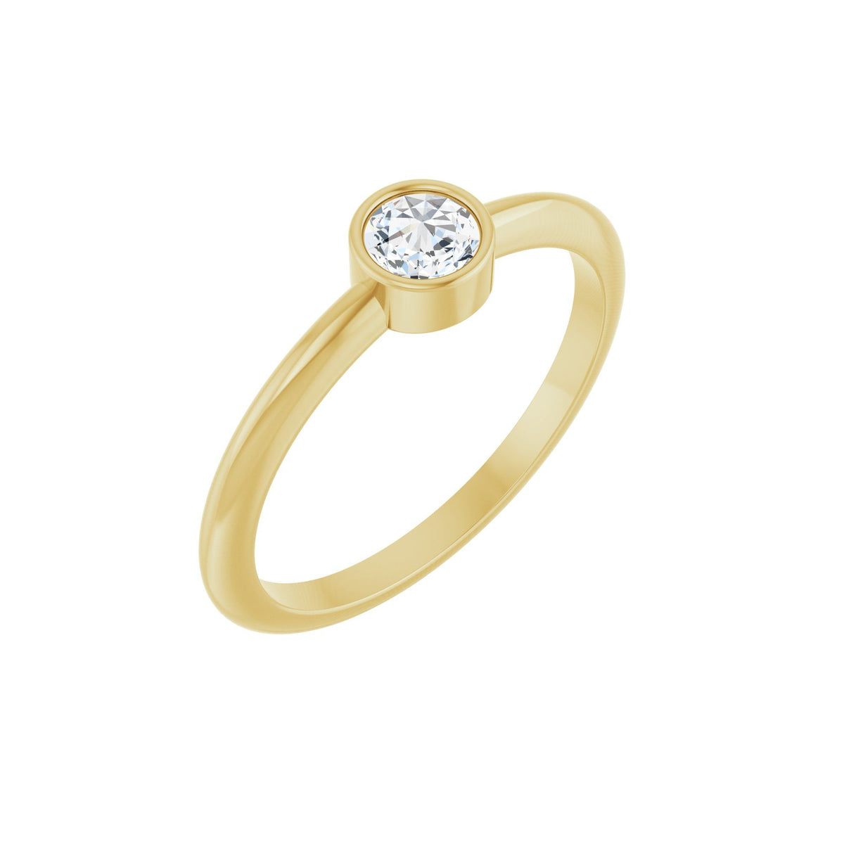 1/5 CT Rose-Cut Natural Diamond Stackable Ring