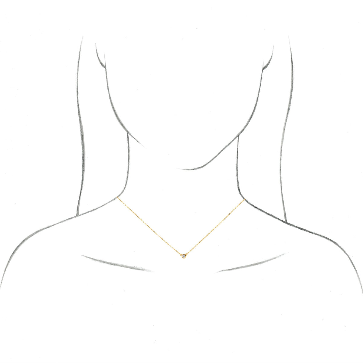 Natural Pink Sapphire Solitaire 18" Necklace