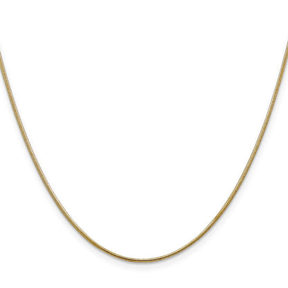 1mm Round Snake Chain - Yellow Gold