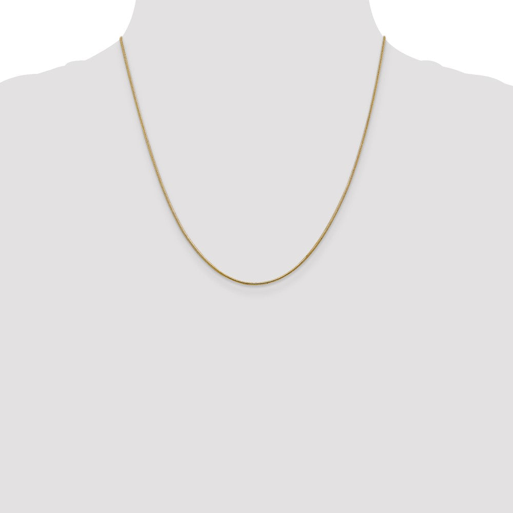1mm Round Snake Chain - Yellow Gold