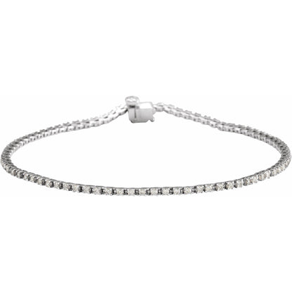 1 CTW Natural Diamond Line 7 1/4" Bracelet