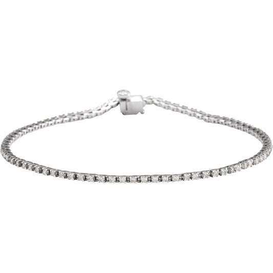 1 CTW Natural Diamond Line 7 1/4" Bracelet
