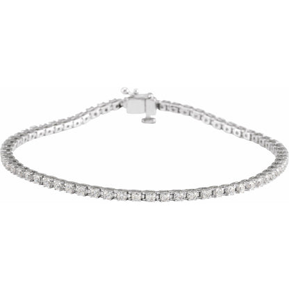 2 CTW Natural Diamond Line 7 1/4" Bracelet
